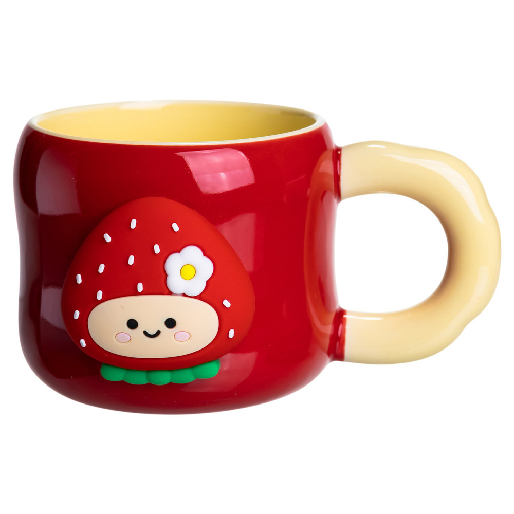 Кубок порцелянова з магнітом Поулиниця 400 (мл) подарункова кружка прикольна чашка для дітей на подарунок Червоний з жовтим SBR Київ - фото 5