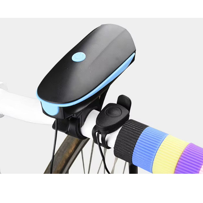 Яскрава велофара із сигналом із виносною кнопкою Speaker Bicycle Light зарядка USB Бровари - фото 7