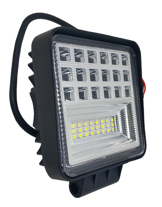 Фара LED квадратная 126 W, 42 лампы, широкий луч 10/30V 6000K толщина: 40 мм Мукачево - изображение 4