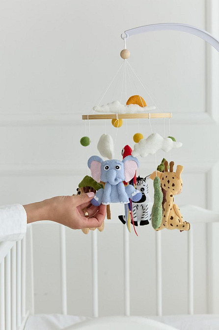 Детский музыкальный мобиль на кроватку WoollyFox 