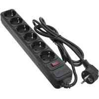 Мережевий фільтр живлення Patron 1.8 m3*1mm2 (SP-1062) 6 розеток BLACK (EXT-PN-SP-1062) Київ