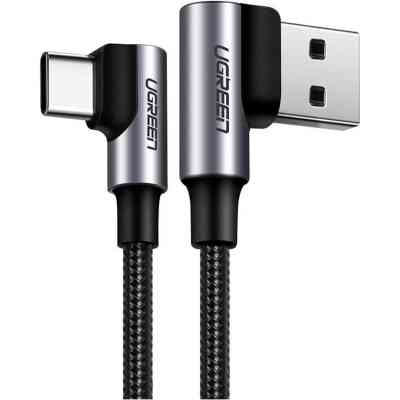 Дата кабель USB 2.0 AM to USB-C 3.0m 3A 90° corner US176 black Ugreen (70875) Вінниця