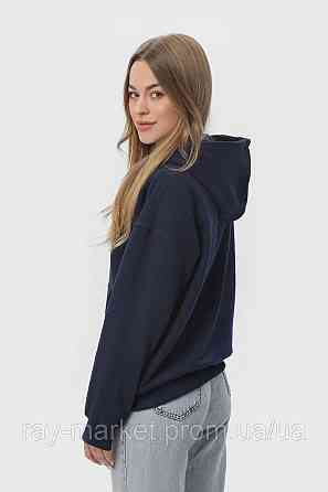 Худі на блискавці жіноче базове RAY PREMIUM LOOSE темно-синє (U0409W-Navy Blue) L Київ