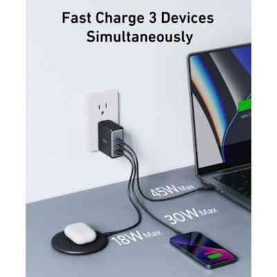 Зарядний пристрій Anker PowerPort 736 Nano II - 100W 2xUSB-C PD 1xPIQ GaN Black (A2145G11) Вінниця