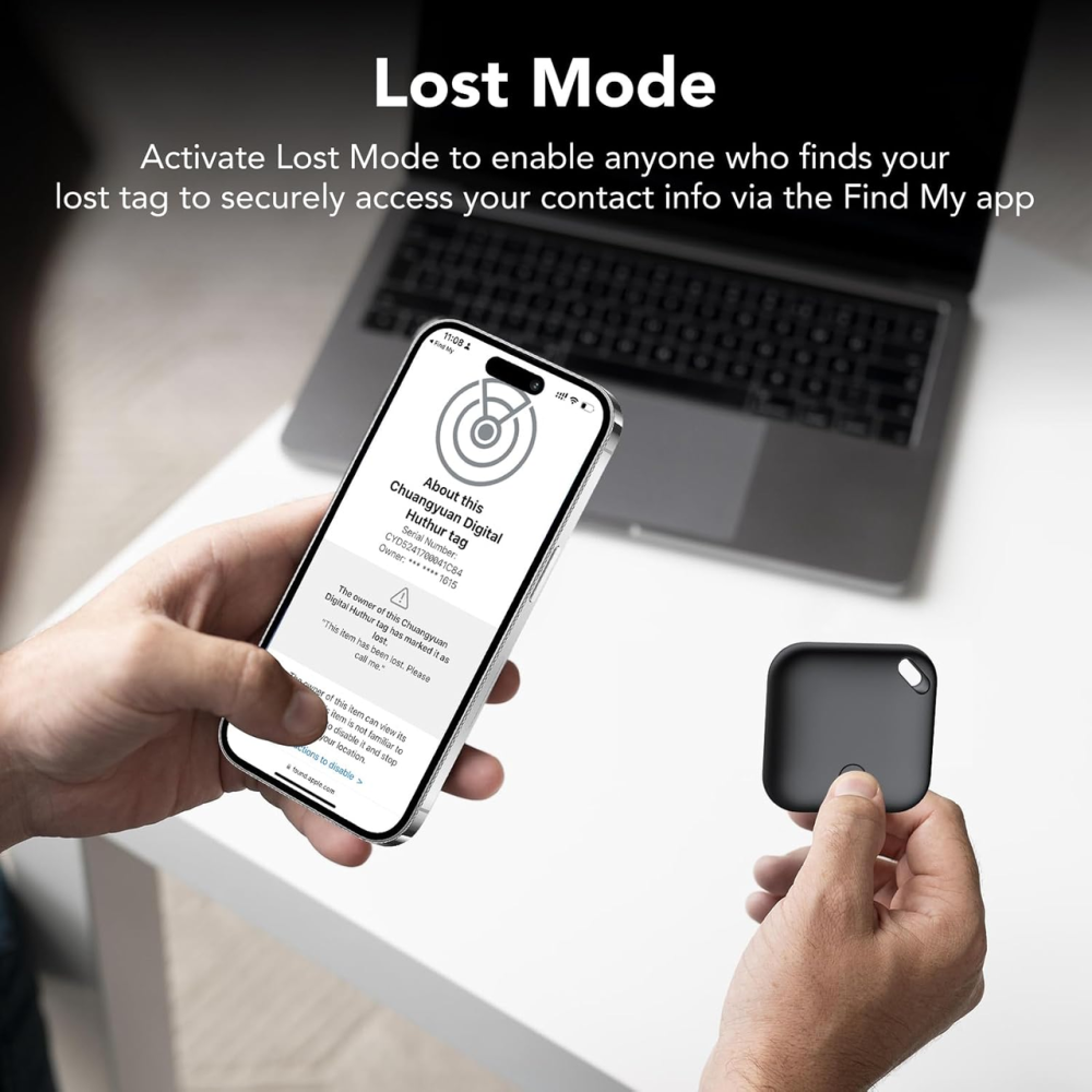 Bluetooth трекер CASCHO Air Tracker Tag 4 шт для Apple Find My, пошук ключів і багажу, IP67, iOS Київ - фото 3