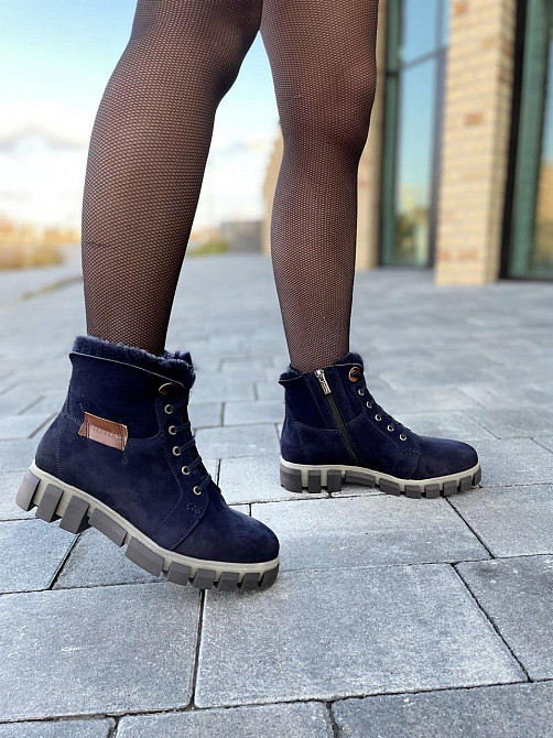 Stepter Черевики жіночі Stepter сині нубук з натуральною шерстю зимові 38р. 40р. (2218) Коломыя - изображение 7