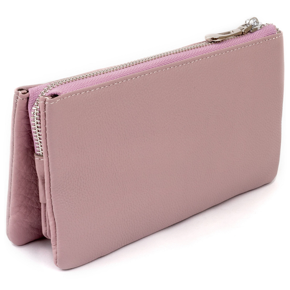 Місткий клатч на два відділення жіночий ST Leather 19247 Ліловий Київ - фото 2