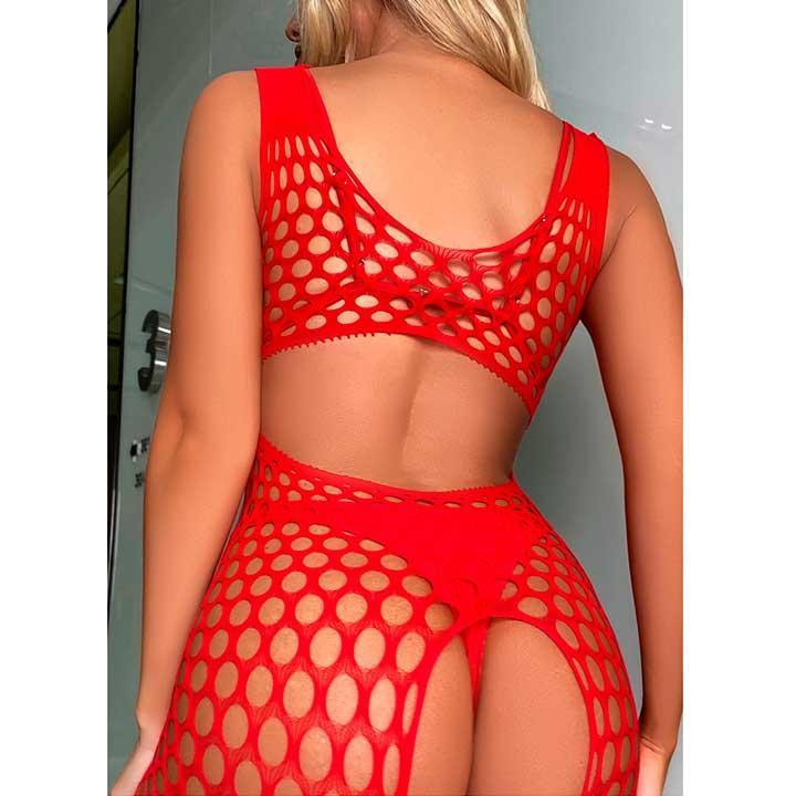 Сексуальный бодистокинг в сетку с открытым доступом - Черный - XS/S/М – Эротическое бельё Винница - изображение 3