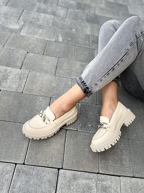 GREMMY Туфлі жіночі GREMMY 200/1 сереб.цепь бежеві (весна-осінь, шкіра натуральна) (4804) лише Коломия - фото 5