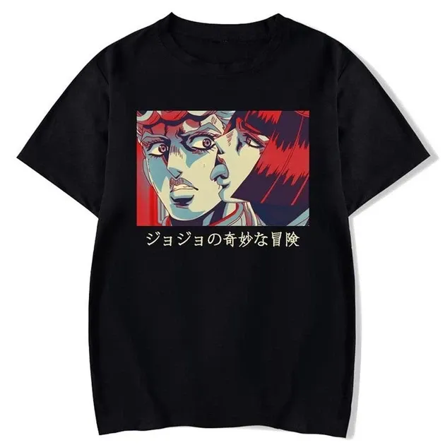 Футболка для хлопчика з аніме принтом ДжоДжо оверсайз (зріст від 165 до 180) Чорний AnimeT00044m Дніпро - фото 1
