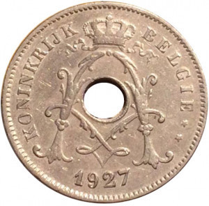 10 сантимов. 1927 год, Бельгия. (Belgie) Полтава - изображение 1