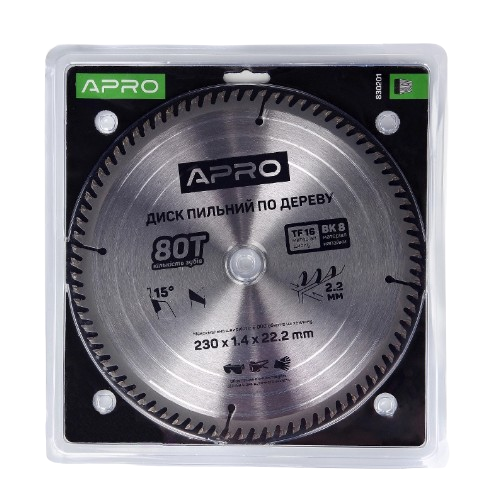 Диск пиляльний для дерева d230 мм*22,23 (20) мм 80T New APRO Житомир - фото 3