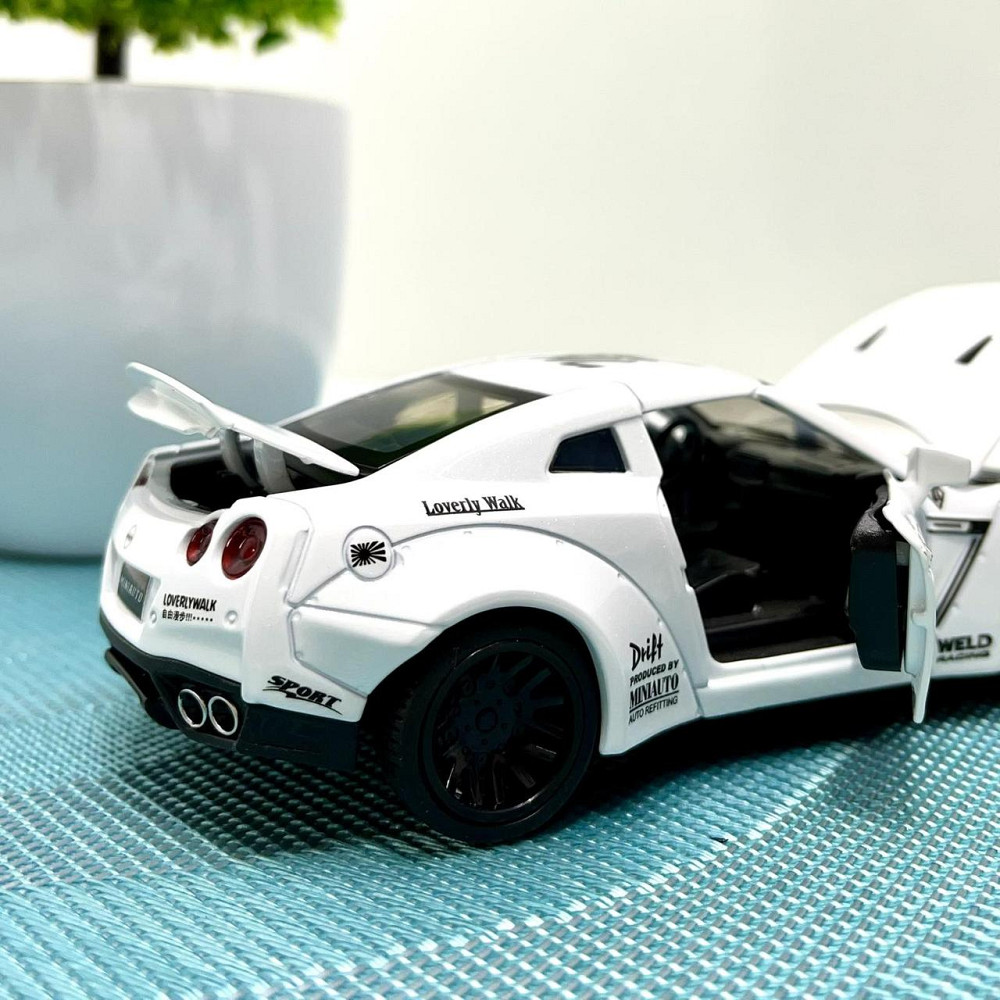 Машинка TK Union Nissan GTR Auto Expert металева, світло, звук, інерційна Біла (38071) Чернігів - фото 10