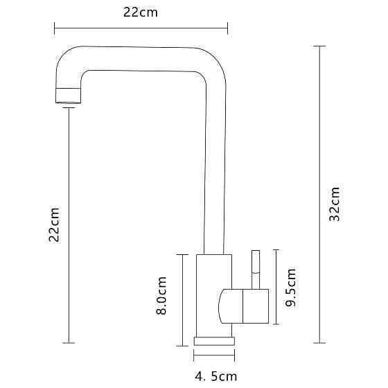 Змішувач для кухні EcoMIX Stella STE-203L-GP Луцк