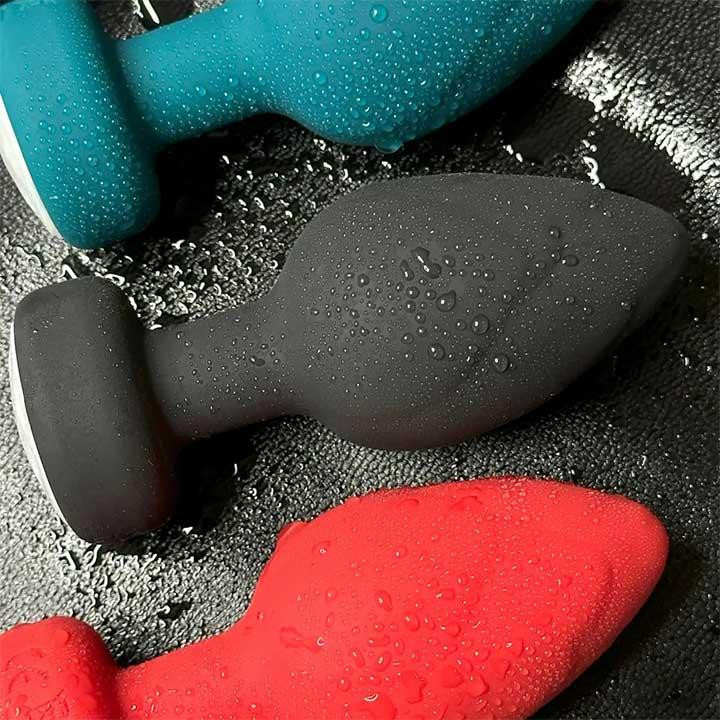 Анальна пробка що світиться з вібрацією і Д/У Light Anal Plug 3,5*9 см червона — Анальні іграшки Вінниця - фото 2