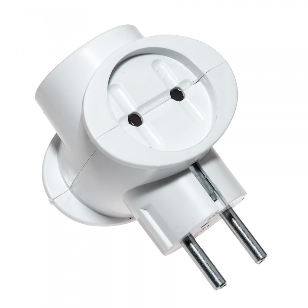 Тройник електричний Токер ЕМР 16А Білий С/З Дніпро - фото 1