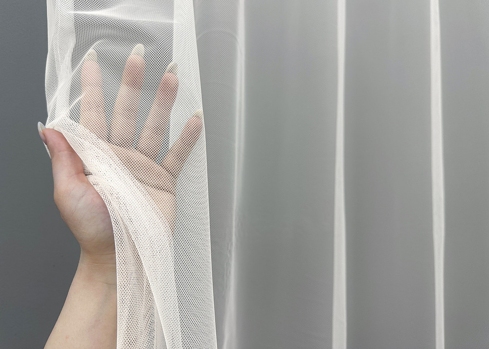 Тюль VR-Textil 1467т Грек-сітка з вишивкою Молочний з пудровим 300х270 см (42-0597) Київ - фото 5