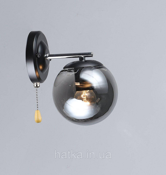 Бра VALESO K2307/1W Чорний + Хром Київ - фото 1