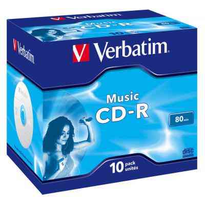 Диск CD Verbatim CD-R 700Mb 16x Jewel Case 10 Pack Music (43365) Вінниця