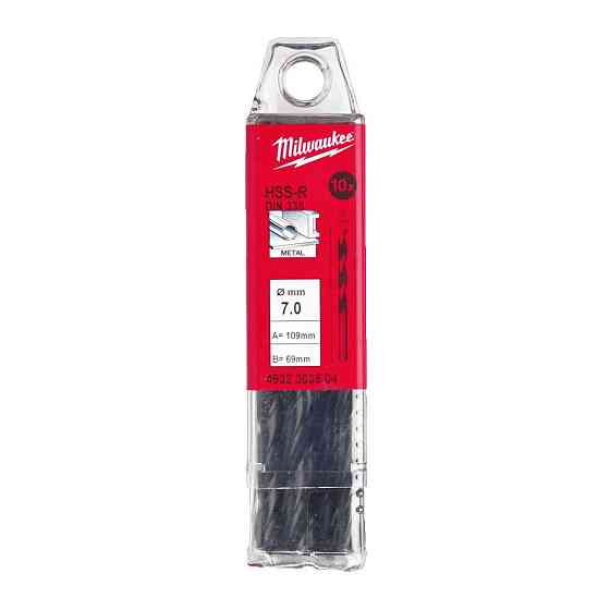 Свердло по металу HSS-R MILWAUKEE DIN338, діаметр 7,0мм, (10шт) Одеса
