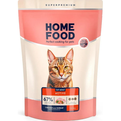 Сухий корм для кішок Home Food For active з куркою та креветками 400 г (4820290090057) Вінниця - фото 3