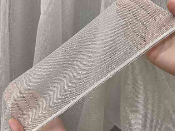 Тюль VR-Textil 2134т Лен Дождик однотонный Тауп 400х270 см (42-1371) Киев