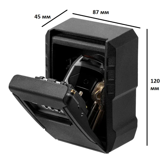 Зовнішній сейф із кодовим замком Optimus CH-817 (висота 120 мм) Чорний Вінниця