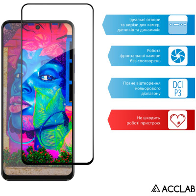 Скло захисне ACCLAB Full Glue Oppo A3 5G Black (1283126598876) Вінниця - фото 5