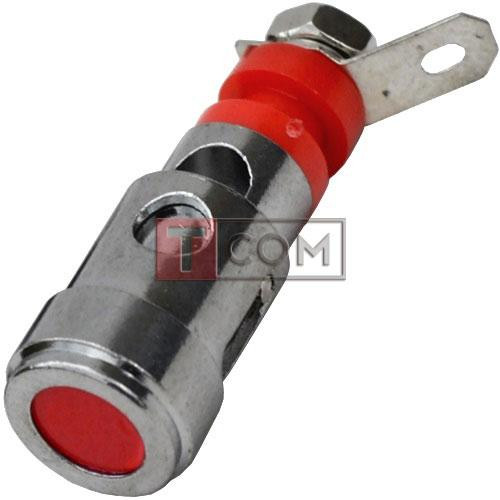 Затискач акустичний одинарний, металевий, червоний Полтава - фото 1