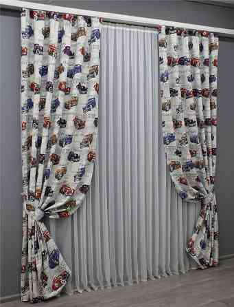 Комплект готовых фото-штор VR-Textil Classic Car № 1499ш Разноцветный 100х270 см 2 шт (31-774) Киев