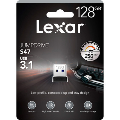 USB флеш накопичувач Lexar 128GB S47 USB 2.0 (LJDS47-128ABBK) Вінниця - фото 4