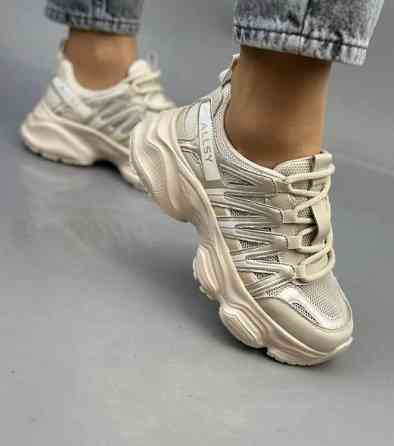 ALLSY Кроссовки женские ALLSY бежевые натуральная кожа + замша размеры 36-41 (25126-5) 38 Коломия