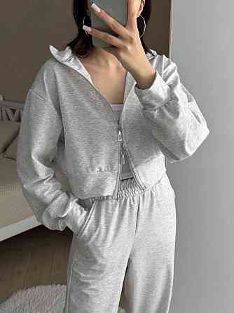 Женский прогулочный костюм двойка: кофта и штаны турецкая двунитка Меланж, 46/48 Одесса