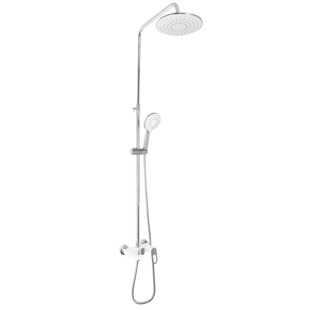 Душевая система универсальная Lidz Latwa 1030 на три потребителя (с изливом) (k35) LDLAT1030WHI45427 White Киев - изображение 1