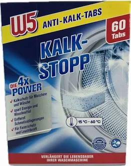 Таблетки для пральної машини W5 Kalk-stopp від утворення накипу 60 шт Львів - фото 1