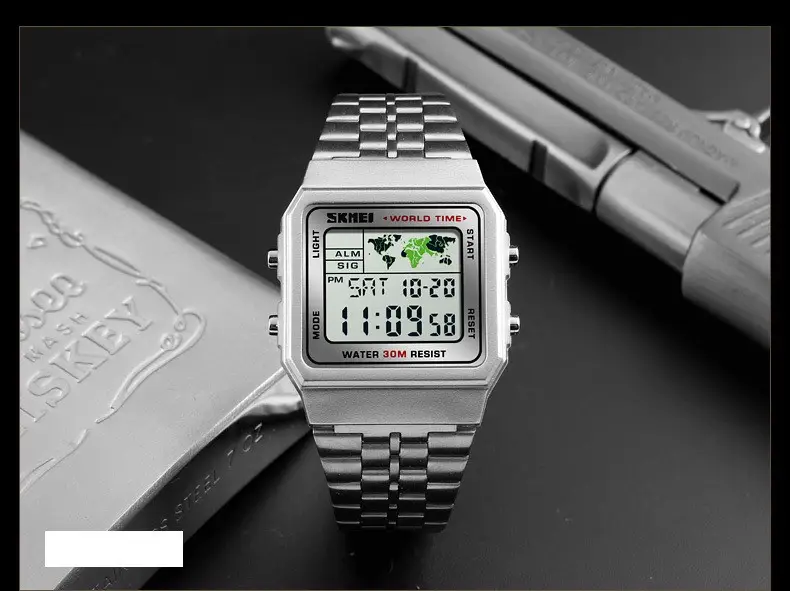 Чоловічий наручний годинник Skmei 1338 (Сріблястий) Вінниця - фото 6