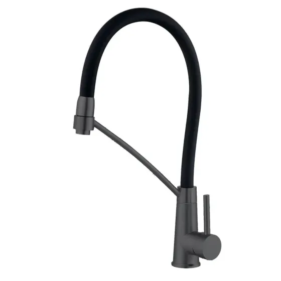 Смеситель для кухни с гибким изливом WEZER EVO4X-01-BLACK Ø35 черный Киев