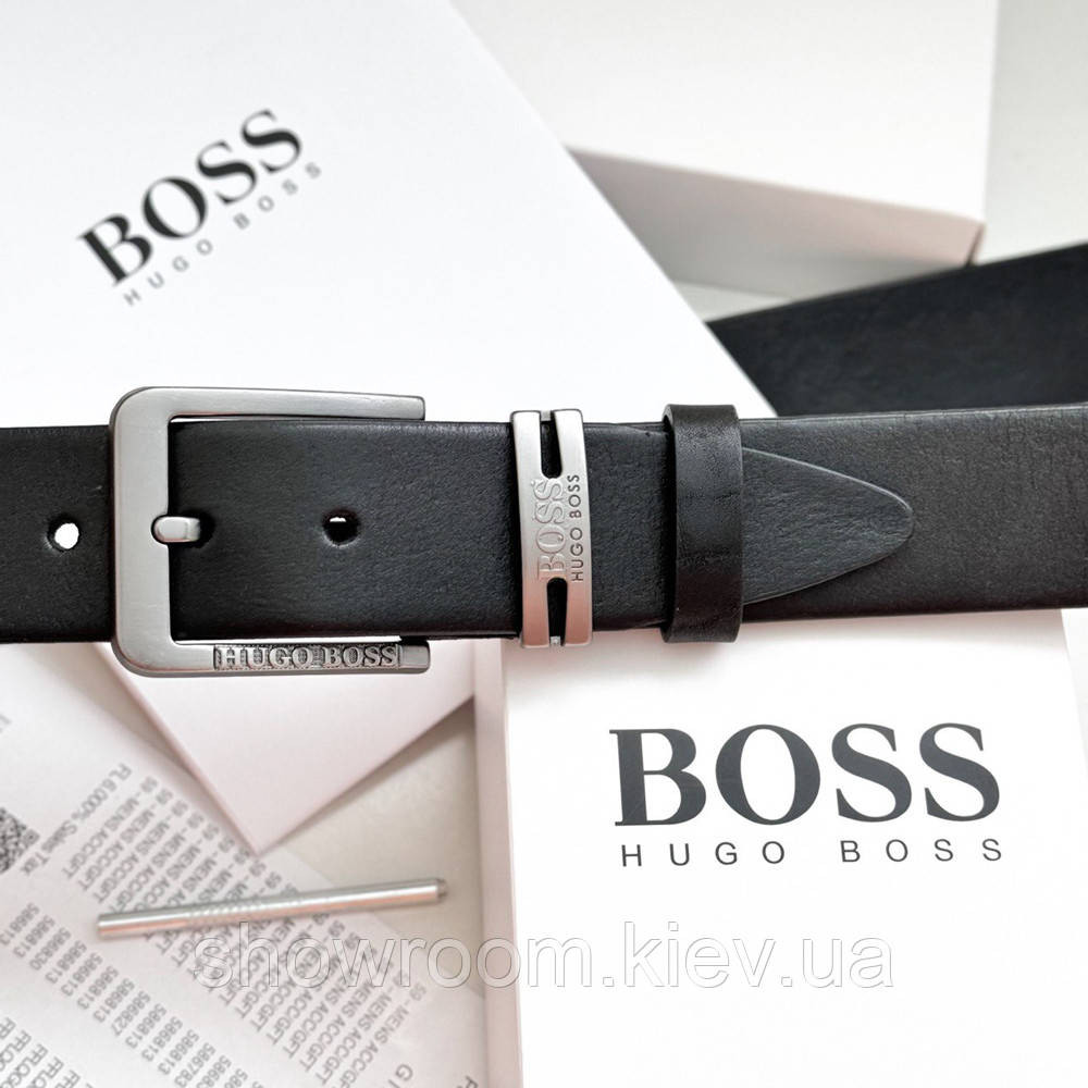 Мужской ремень Boss из натуральной кожи (221) Киев - изображение 3