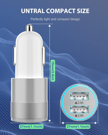 Автомобільний зарядний пристрій в прикурювач YEONPHOM Dual USB Луцк