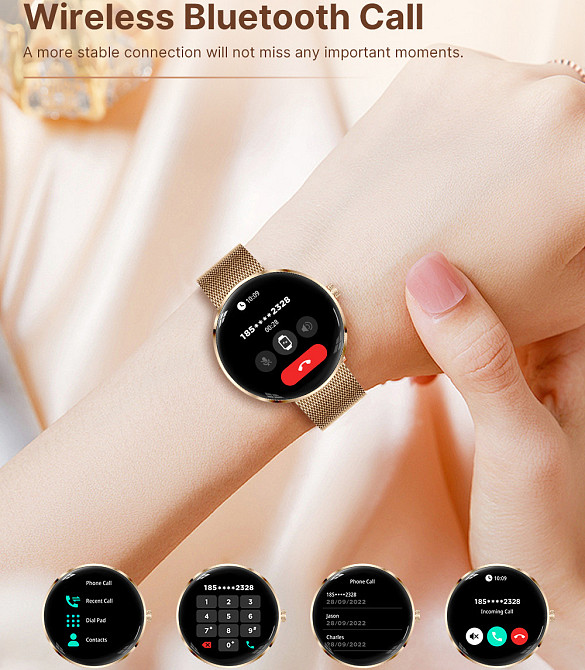 Розумний смарт-годинник Smart Luna Rubber Black (2 ремінці) Вінниця - фото 17