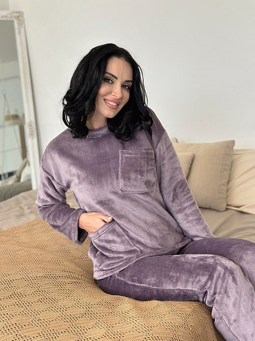 Махровый костюм с декоративными карманами Luci 46-48, Лиловый Киев - изображение 3