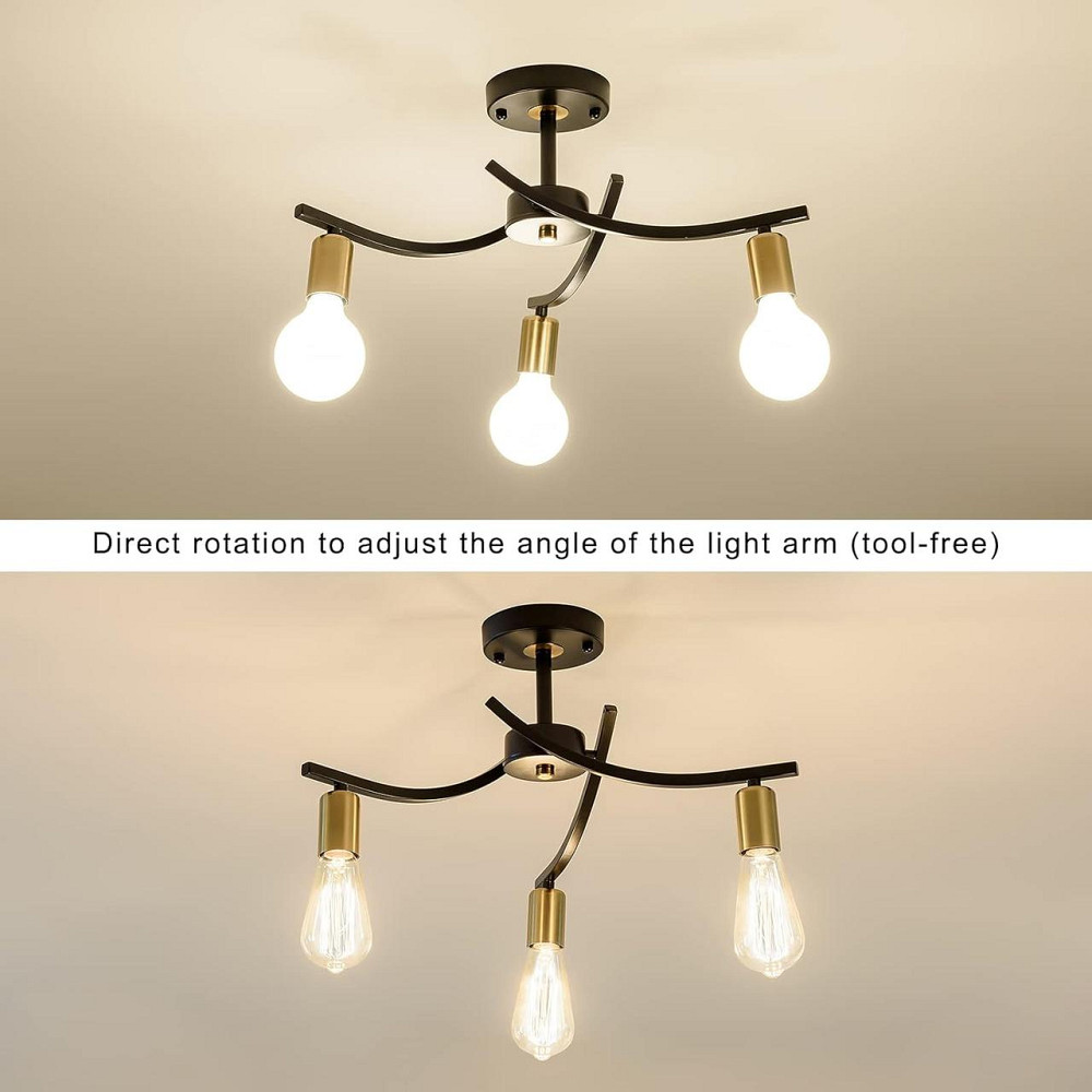 Люстра светильник Plfann 50 см черно-золотой окрашен 3-х ламповый из Германии Днепр - изображение 2