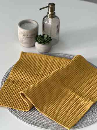 Вафельний рушник Ideal Textile 70х140 см 240 г/м2 (56860827) Гірчичний Чернівці