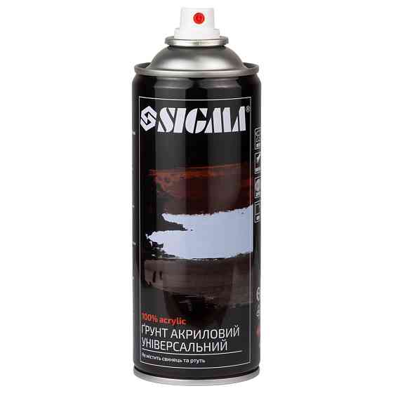 Sigma Грунт аэрозольный акриловый 400мл RAL 9010 белый SIGMA (2737511) Коломия