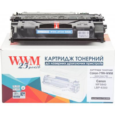 Тонер-картридж WWM Canon MF5840, LBP-6300 Black (Canon-719H-WWM) Вінниця - фото 1