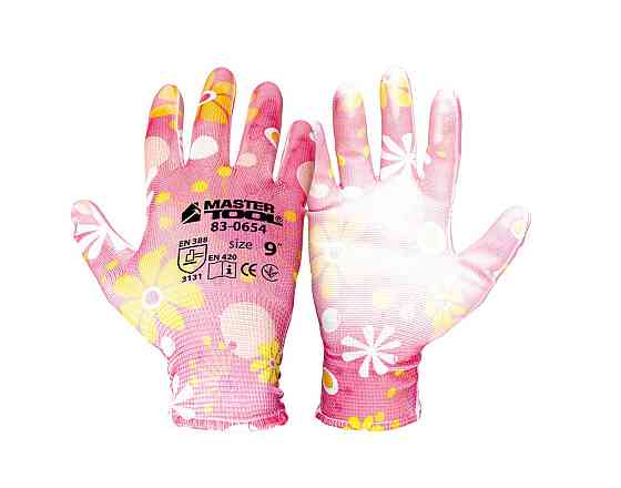 MASTERTOOL Рукавички безшовні трикотажні MASTERTOOL "Айстра" з поліуретановим покриттям долоні Коломия