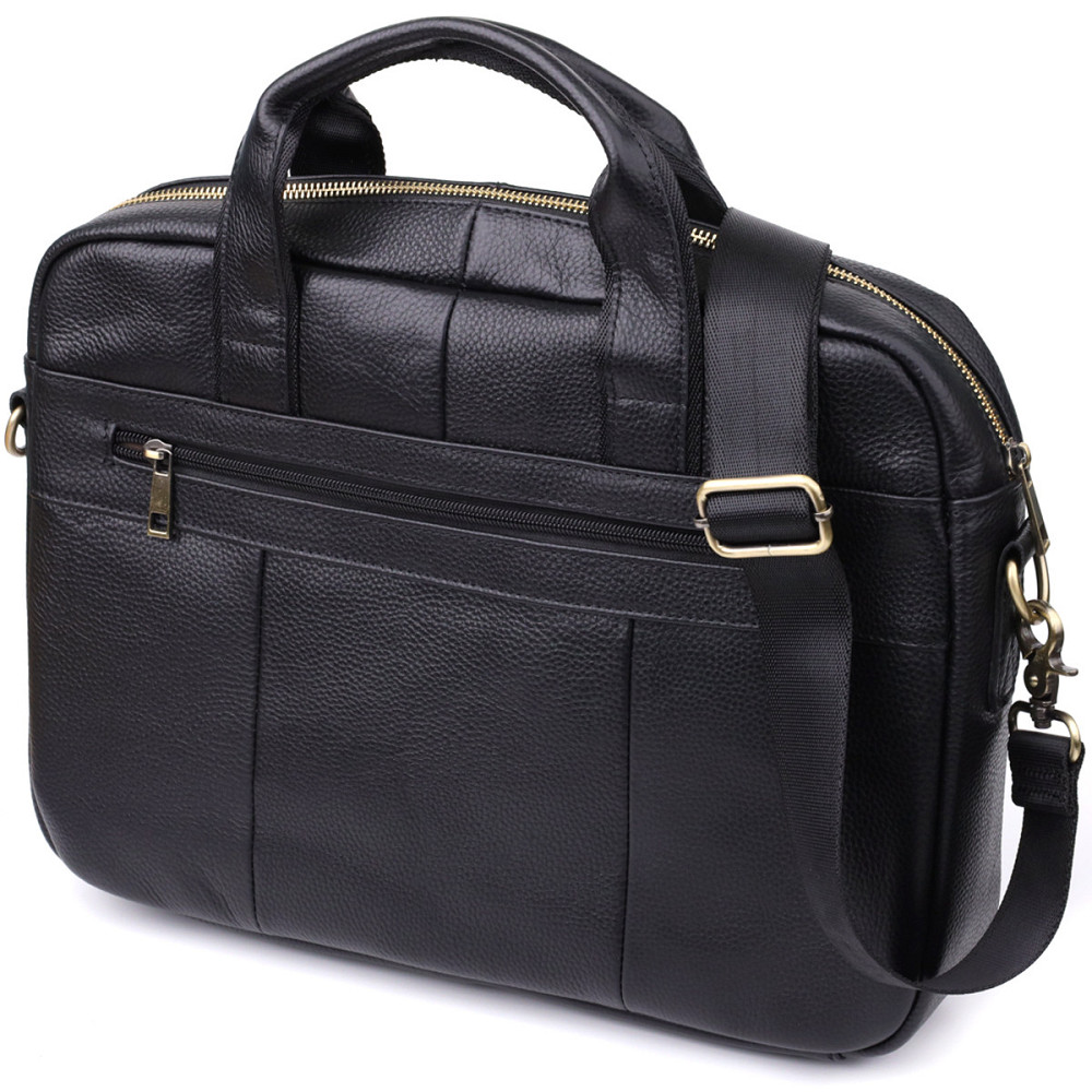 Портфель для чоловіків з натуральної шкіри Vintage 23041 Чорний Київ - фото 2