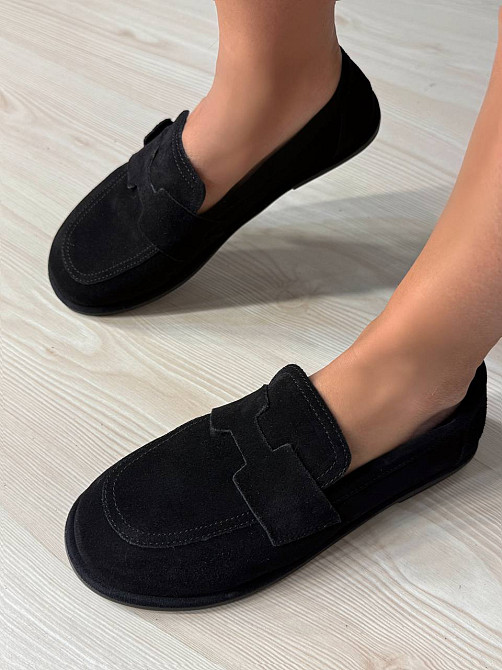 Туфлі жіночі Hengji 560-1 лофери замшеві чорні, 37, 23,5 см Київ - фото 12