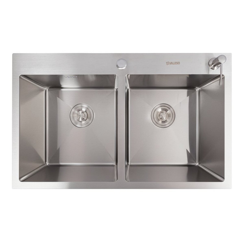 VALESO Кухонна мийка нержавійка 78*48 VALESO Handmade на дві чаші (3.0/0.8) Коломия - фото 1
