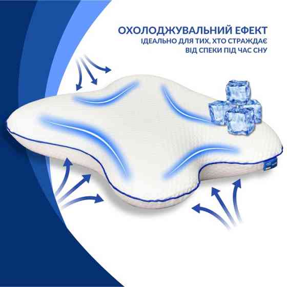 Подушка IDEIA ортопедична MEMORY FOAM у формі метелика 58х50х12 см з ефектом п'амяті Чернівці